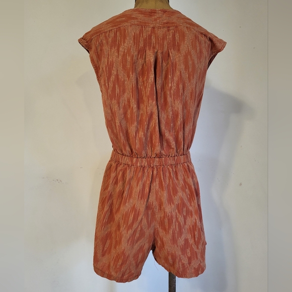Toad&Co Shakti Romper Swim Suit Cover Up Orange Small - Picture 6 of 8
